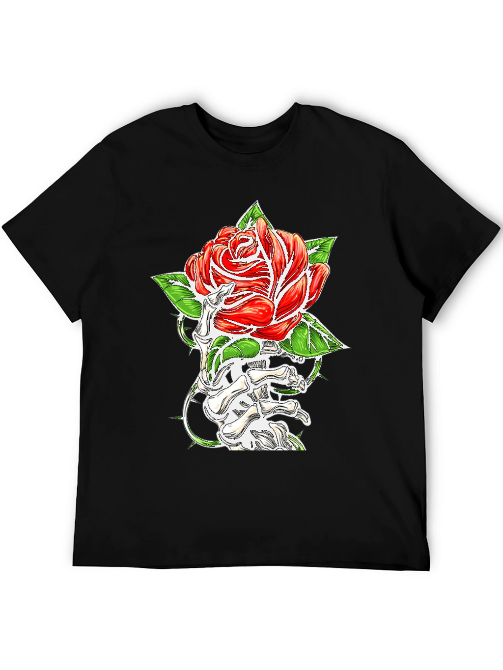 Rose & Bone Hand Graphic Black T-Shirt