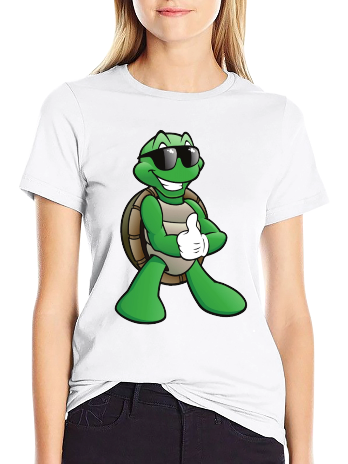 Cool Turtle Graphic T-Shirt - Black