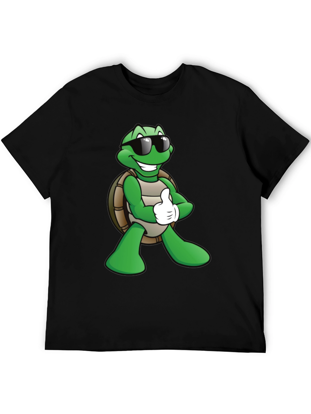 Cool Turtle Graphic T-Shirt - Black