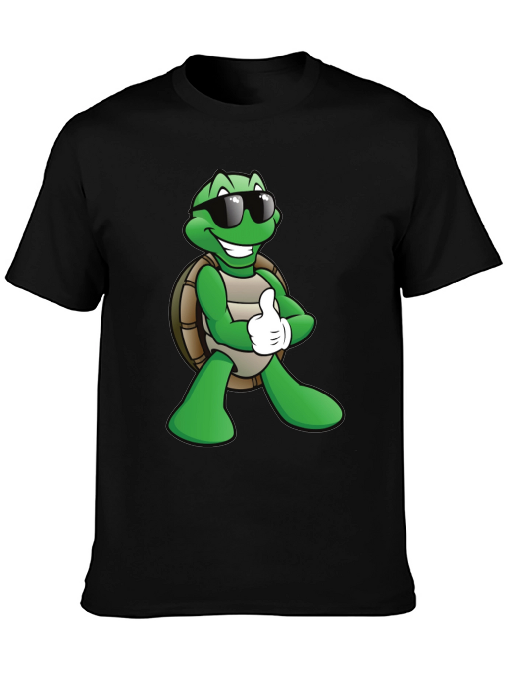 Cool Turtle Graphic T-Shirt - Black