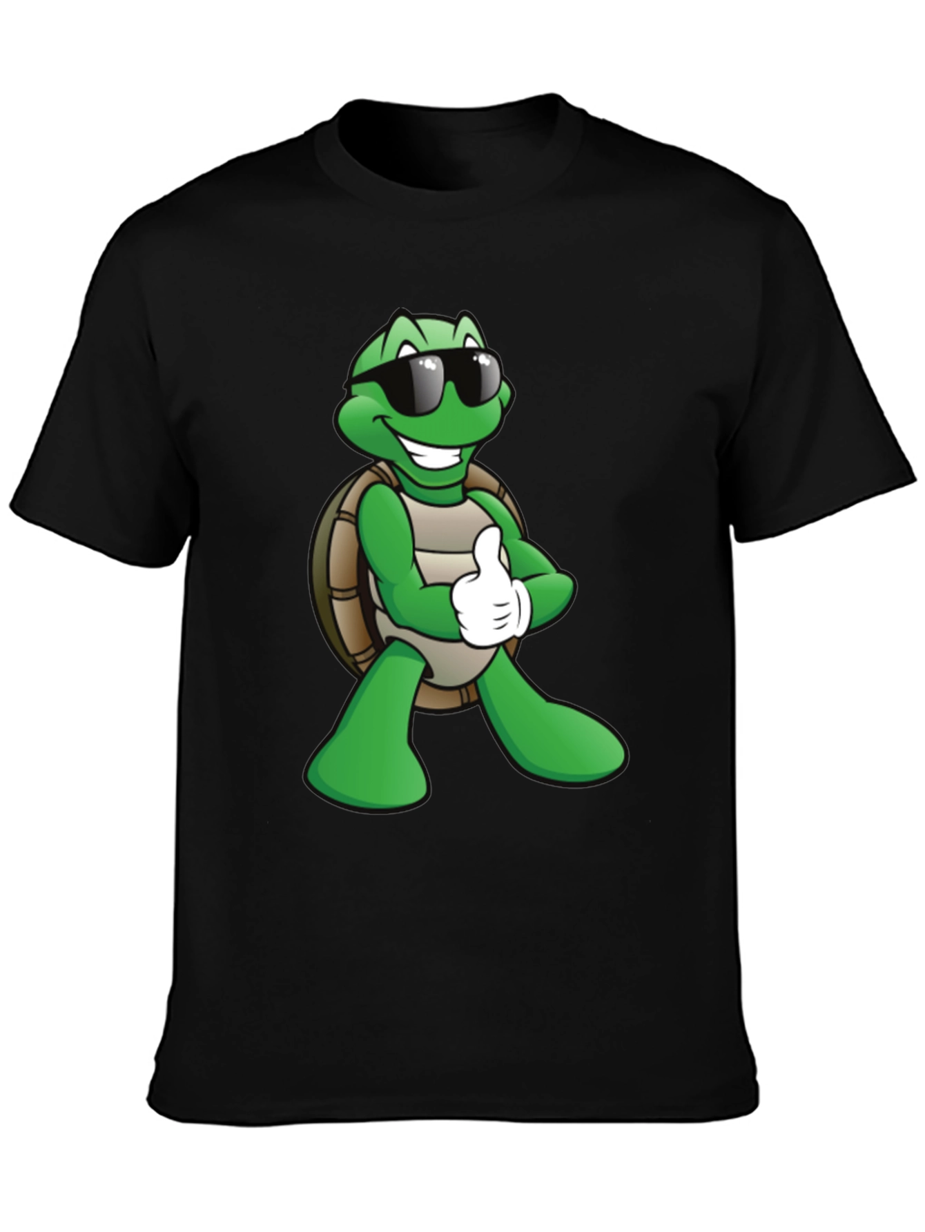 Cool Turtle Graphic T-Shirt - Black