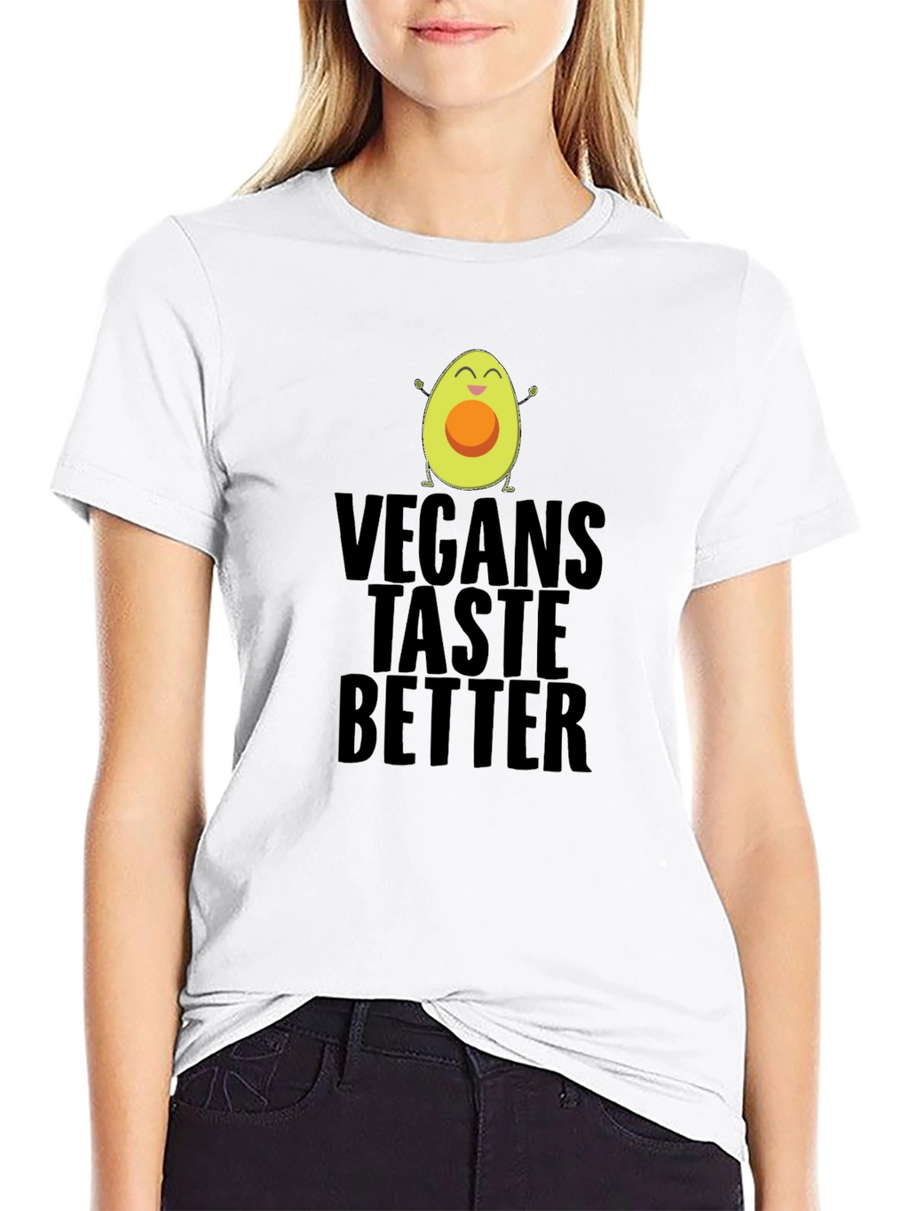 Vegans Taste Better Funny Avocado Graphic T-Shirt