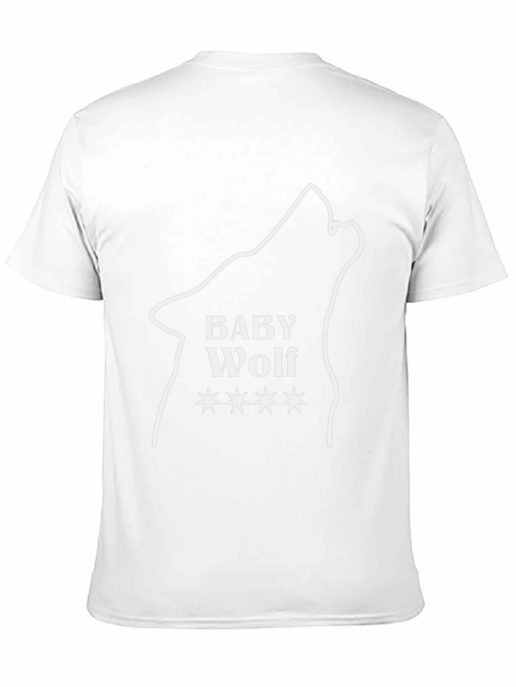 Baby Wolf Graphic Tee - Black Cotton Blend T-Shirt