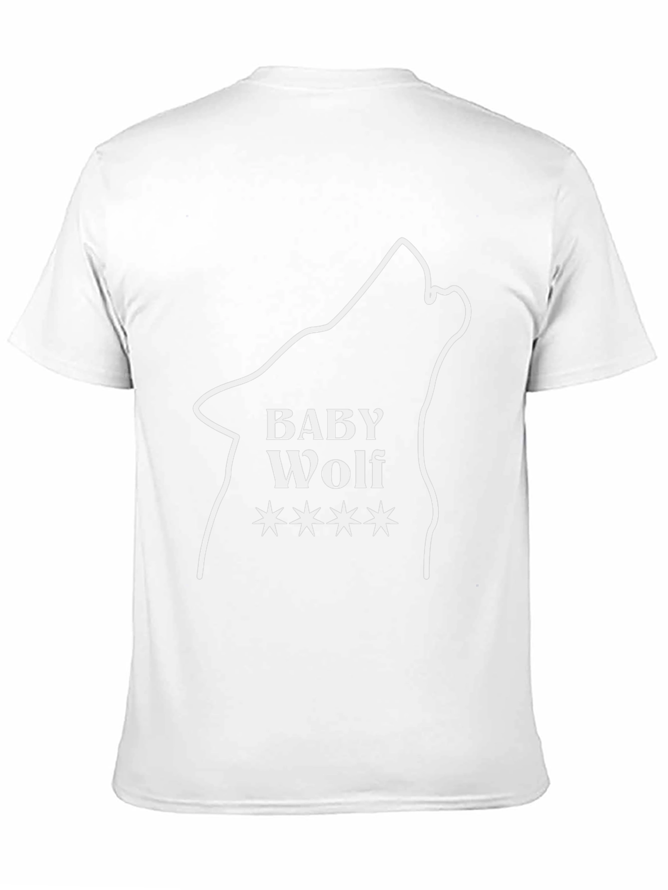 Baby Wolf Graphic Tee - Black Cotton Blend T-Shirt