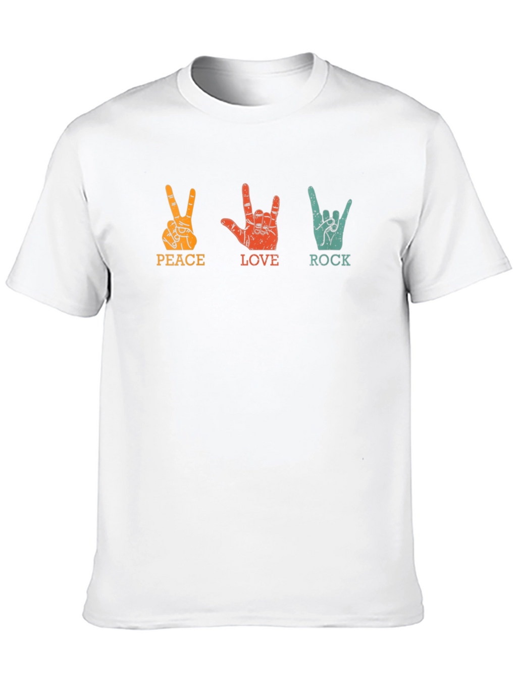 Peace Love Rock Graphic Tee - Classic Black T-Shirt
