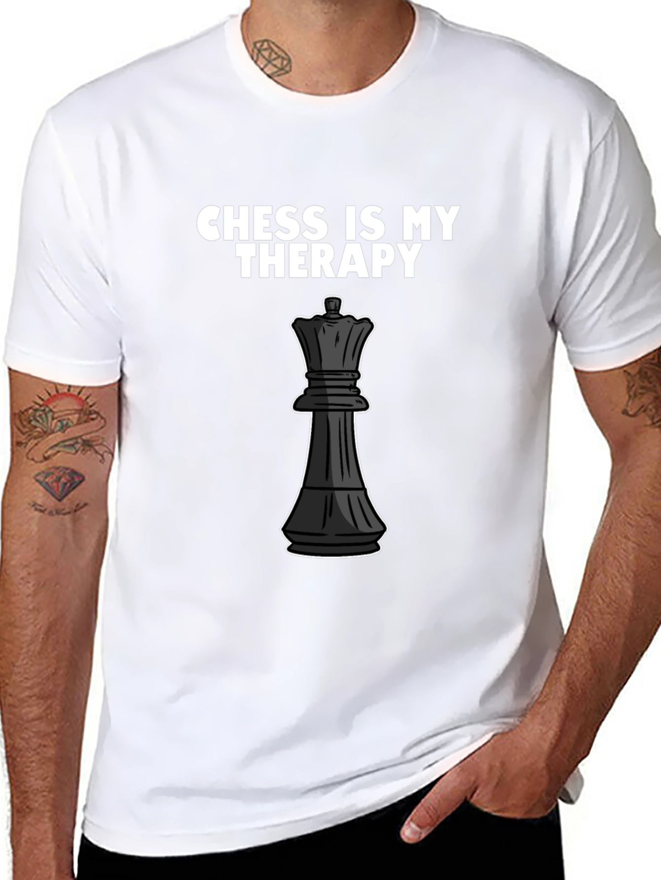 Chess is My Therapy T-Shirt - Queen Piece Design