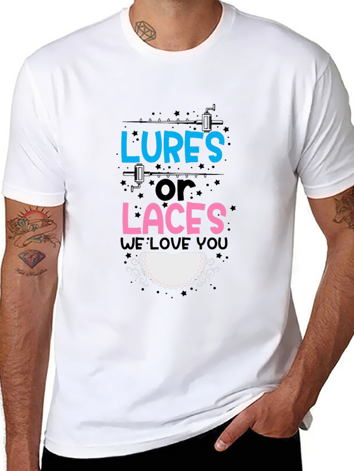 Lures or Laces Gender Reveal T-Shirt
