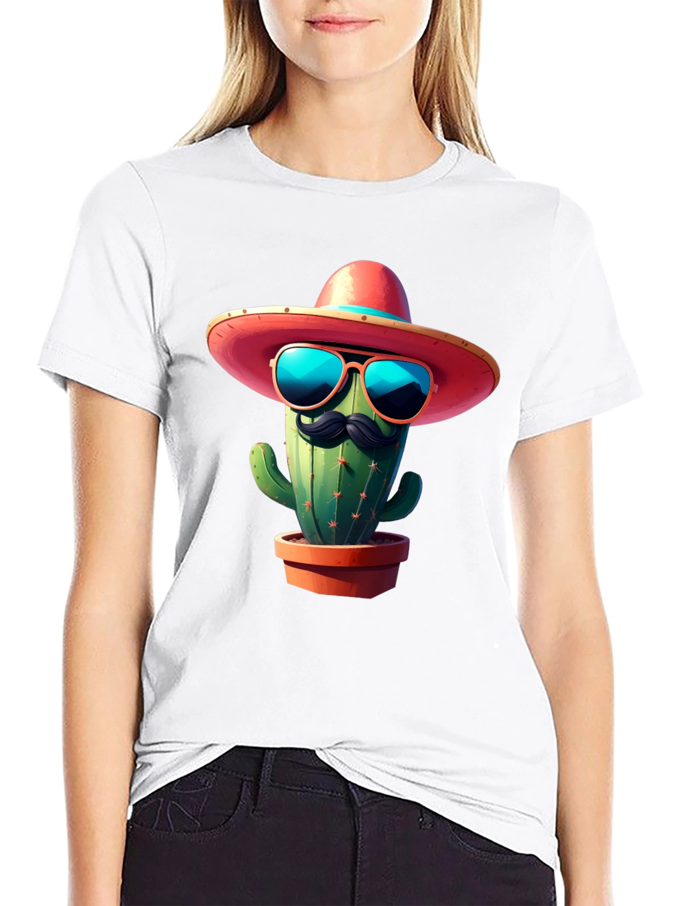 Cool Cactus Tee: Sombrero & Shades