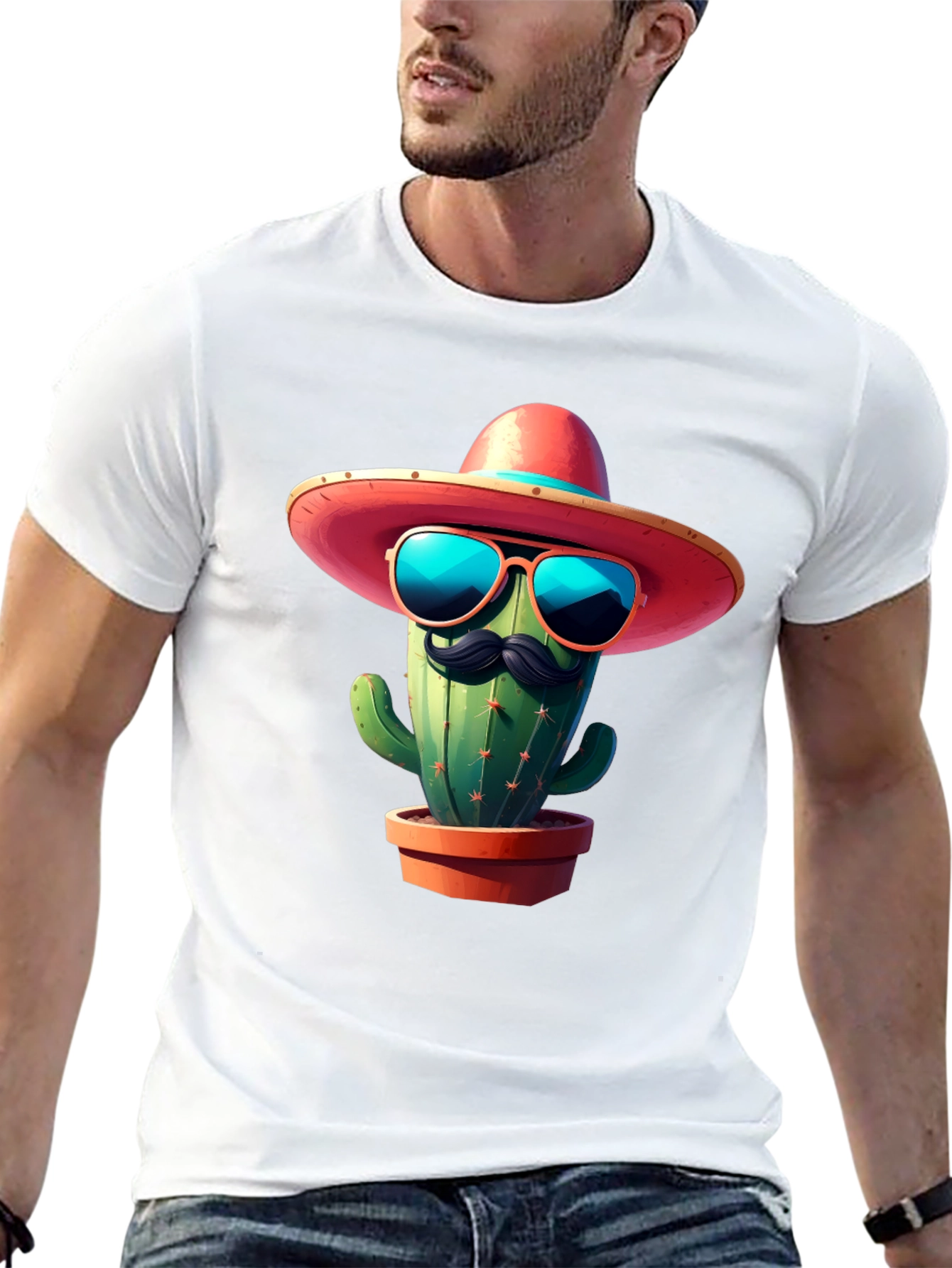 Cool Cactus Tee: Sombrero & Shades