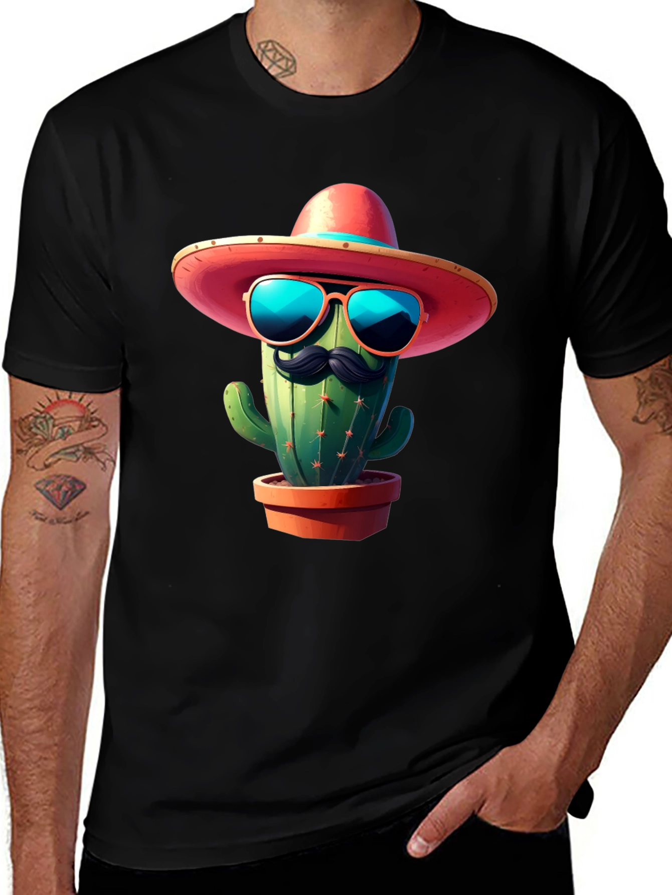 Cool Cactus Tee: Sombrero & Shades