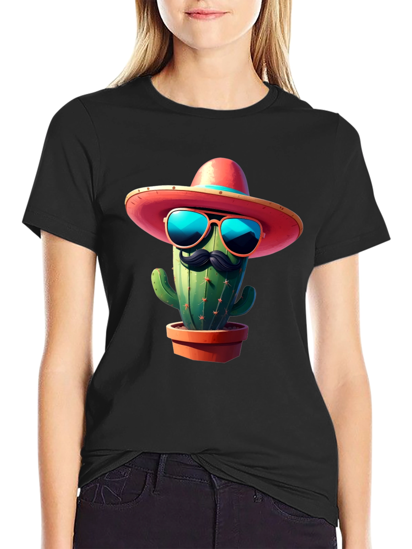 Cool Cactus Tee: Sombrero & Shades