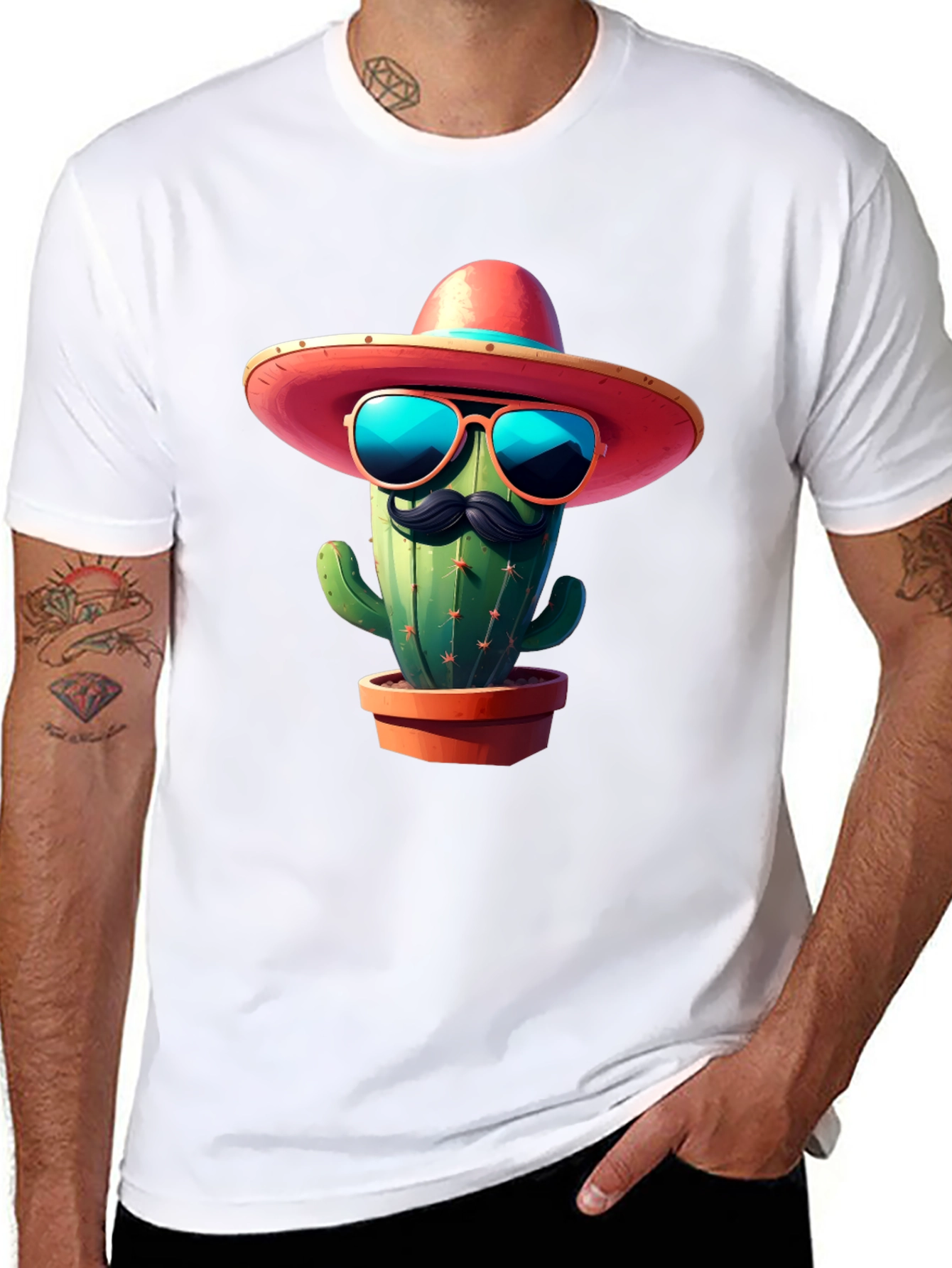 Cool Cactus Tee: Sombrero & Shades