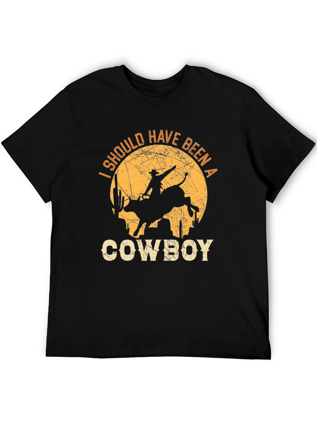 Cowboy Graphic T-Shirt - Western Style Mens Tee
