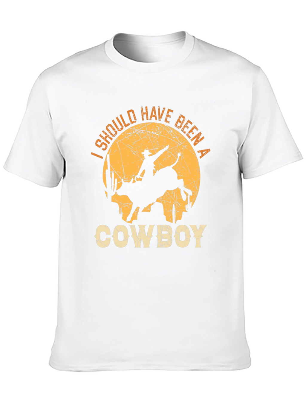 Cowboy Graphic T-Shirt - Western Style Mens Tee