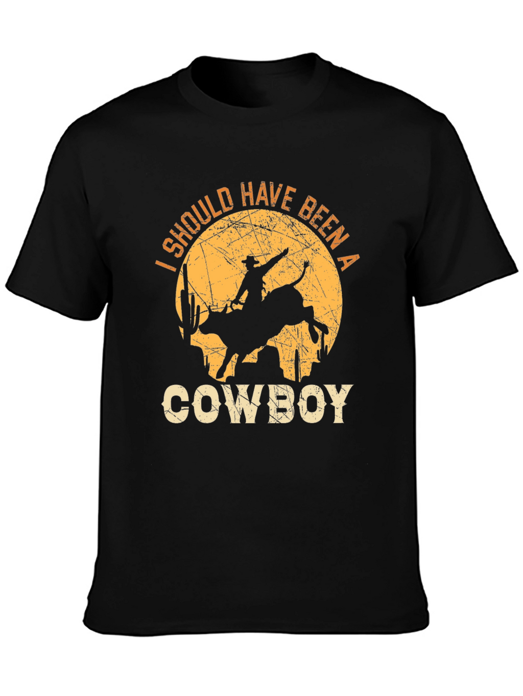 Cowboy Graphic T-Shirt - Western Style Mens Tee