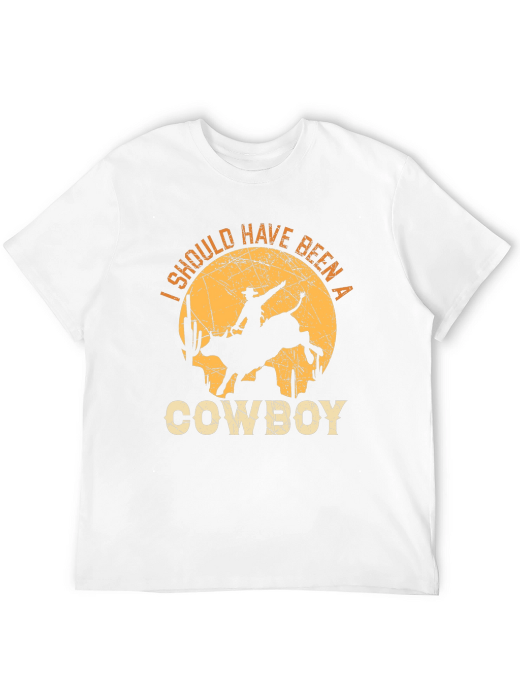 Cowboy Graphic T-Shirt - Western Style Mens Tee