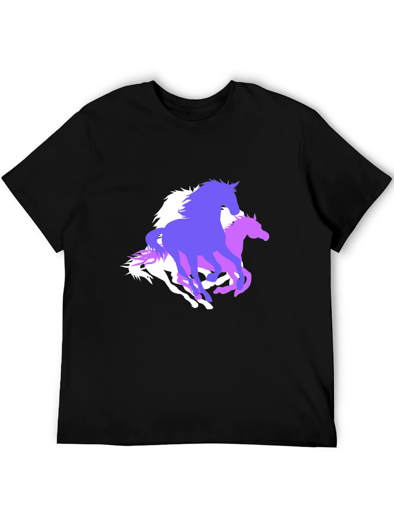 Horse Graphic Tee - Stylish Black T-Shirt