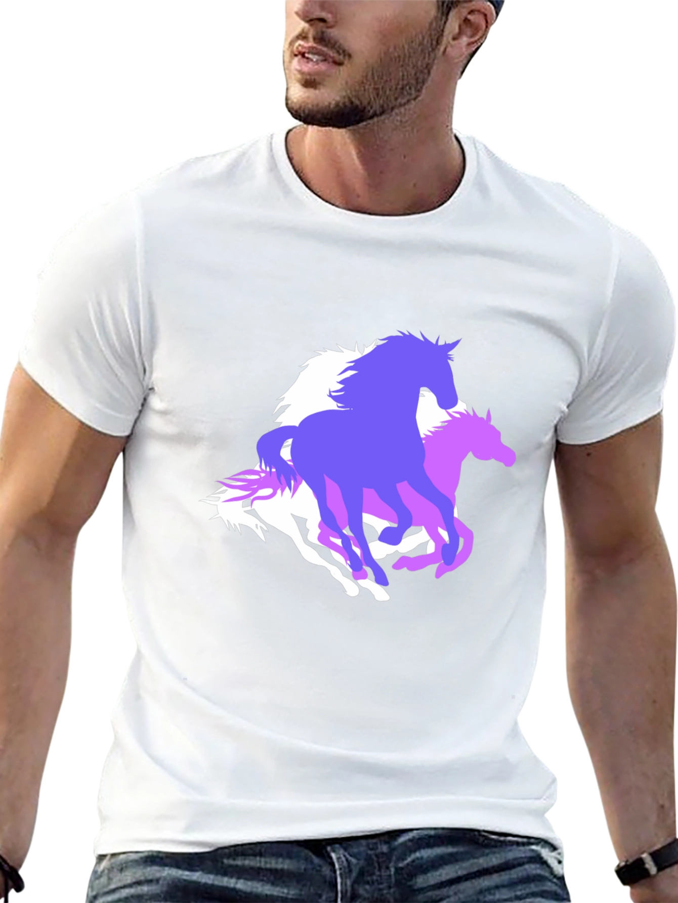 Horse Graphic Tee - Stylish Black T-Shirt