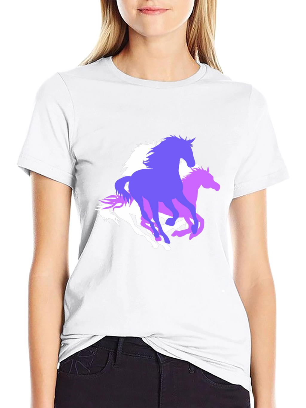 Horse Graphic Tee - Stylish Black T-Shirt