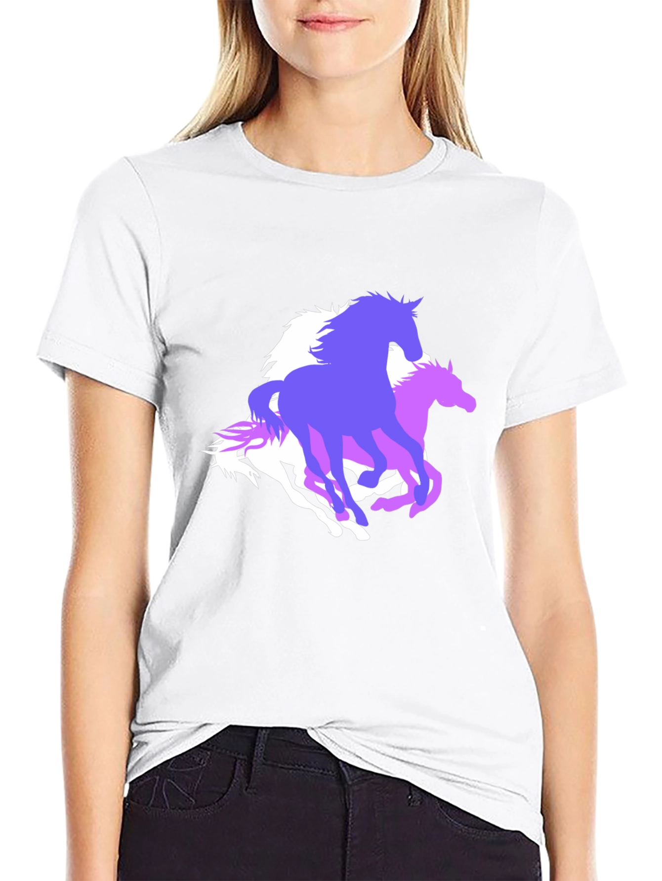 Horse Graphic Tee - Stylish Black T-Shirt