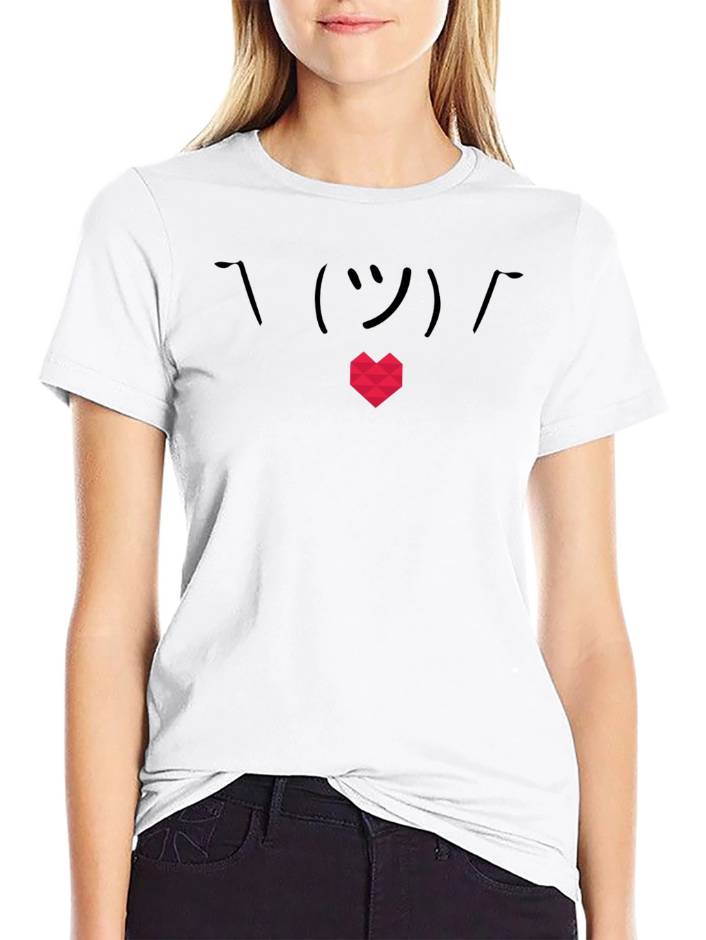 Shrug Emoji Heart T-Shirt - Express Yourself!