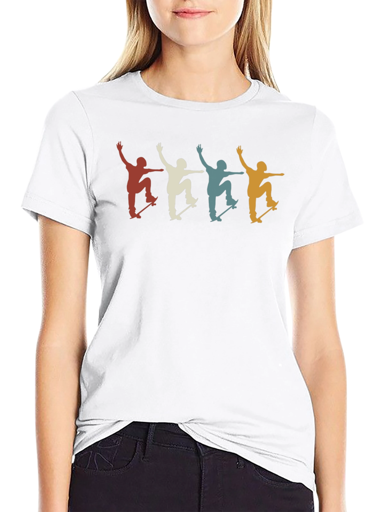 Retro Skateboarder T-Shirt - Cool Graphic Tee