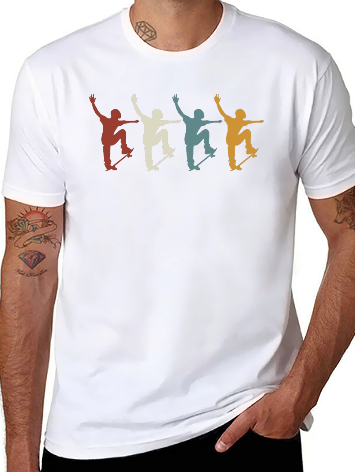 Retro Skateboarder T-Shirt - Cool Graphic Tee
