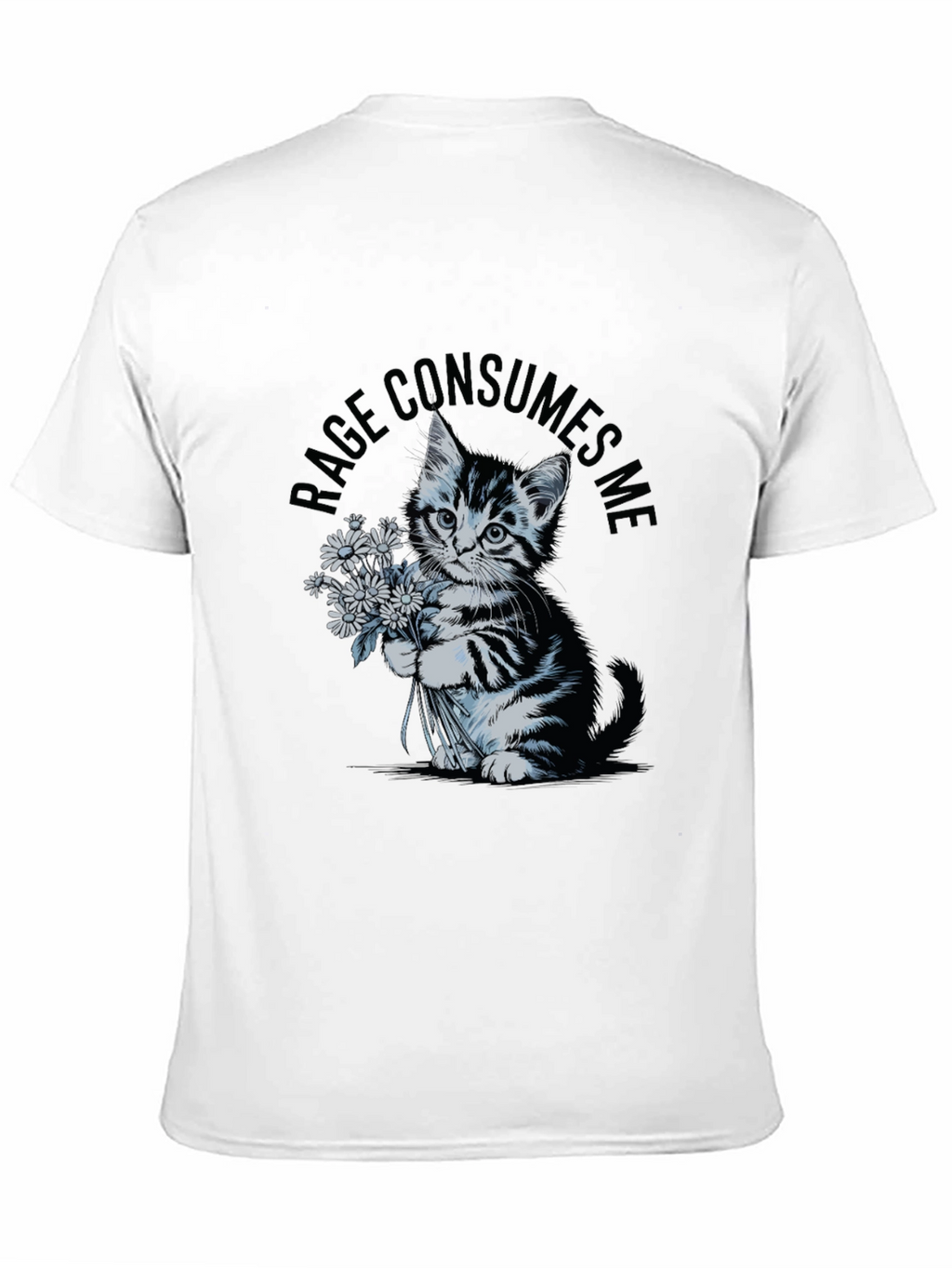 Rage Consumes Me Kitten T-Shirt - Black