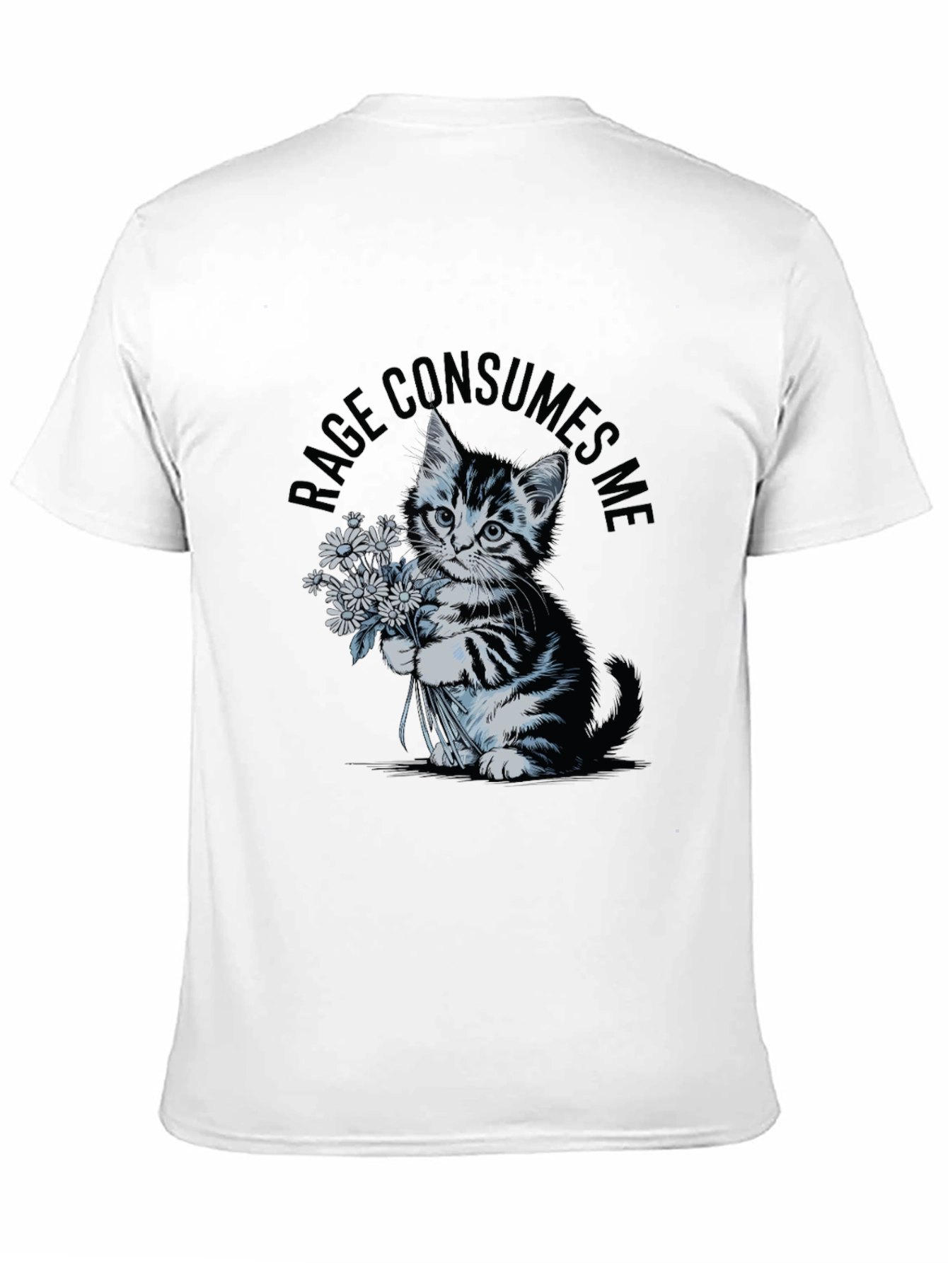 Rage Consumes Me Kitten T-Shirt - Black