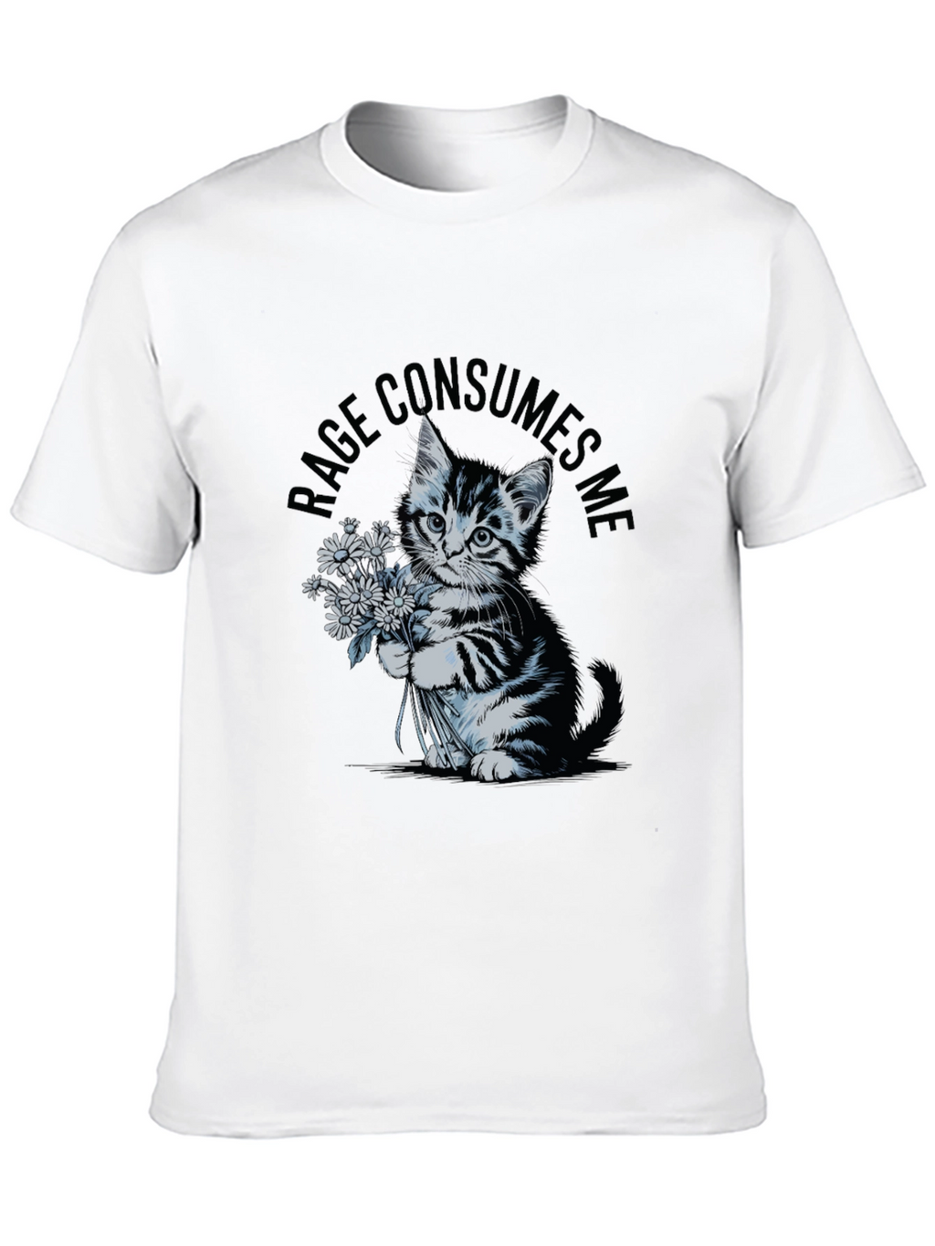 Rage Consumes Me Kitten T-Shirt - Black