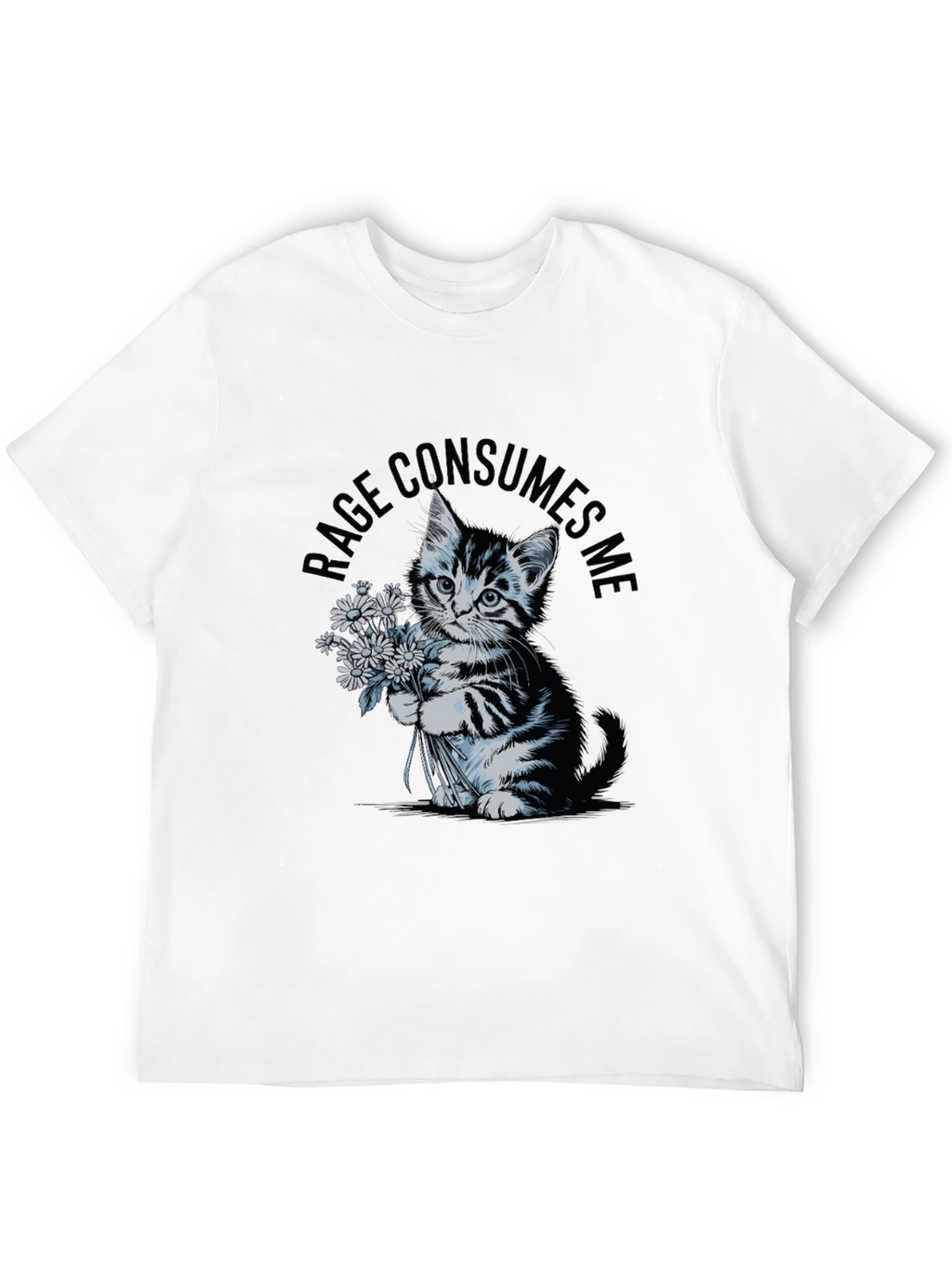 Rage Consumes Me Kitten T-Shirt - Black