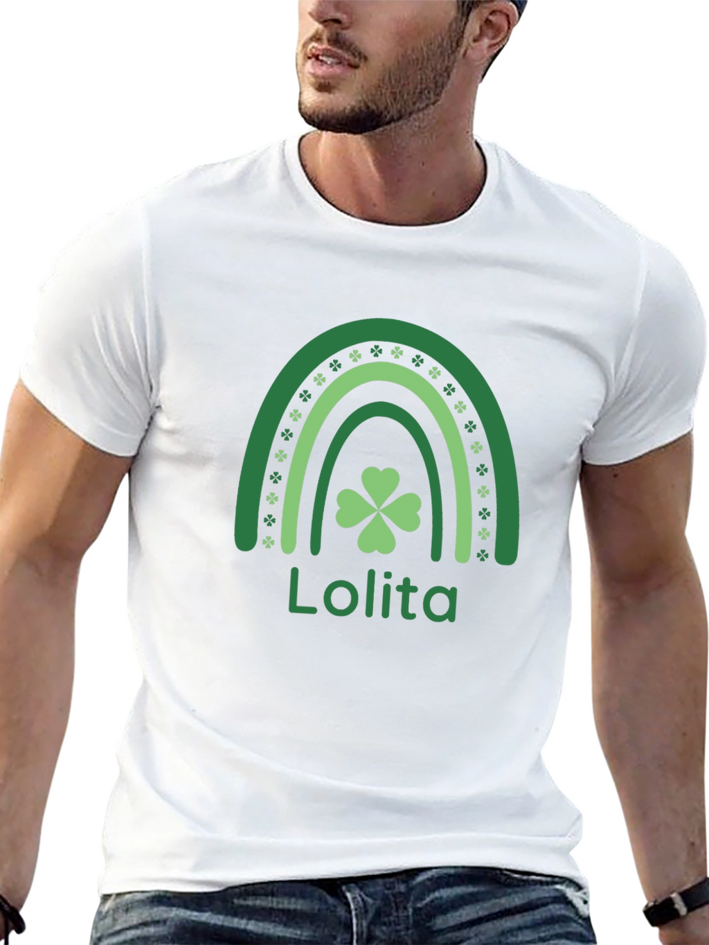 Lolita St. Patricks Day Rainbow Clover T-Shirt