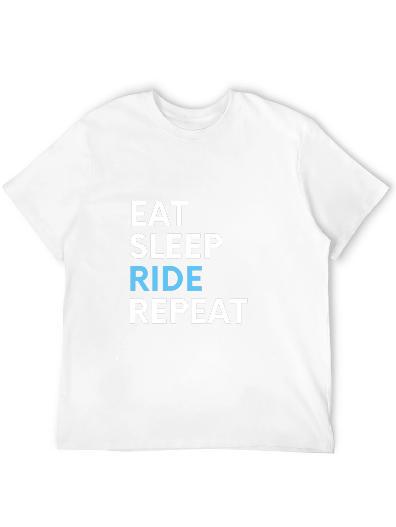 Eat Sleep Ride Repeat Black Graphic T-Shirt