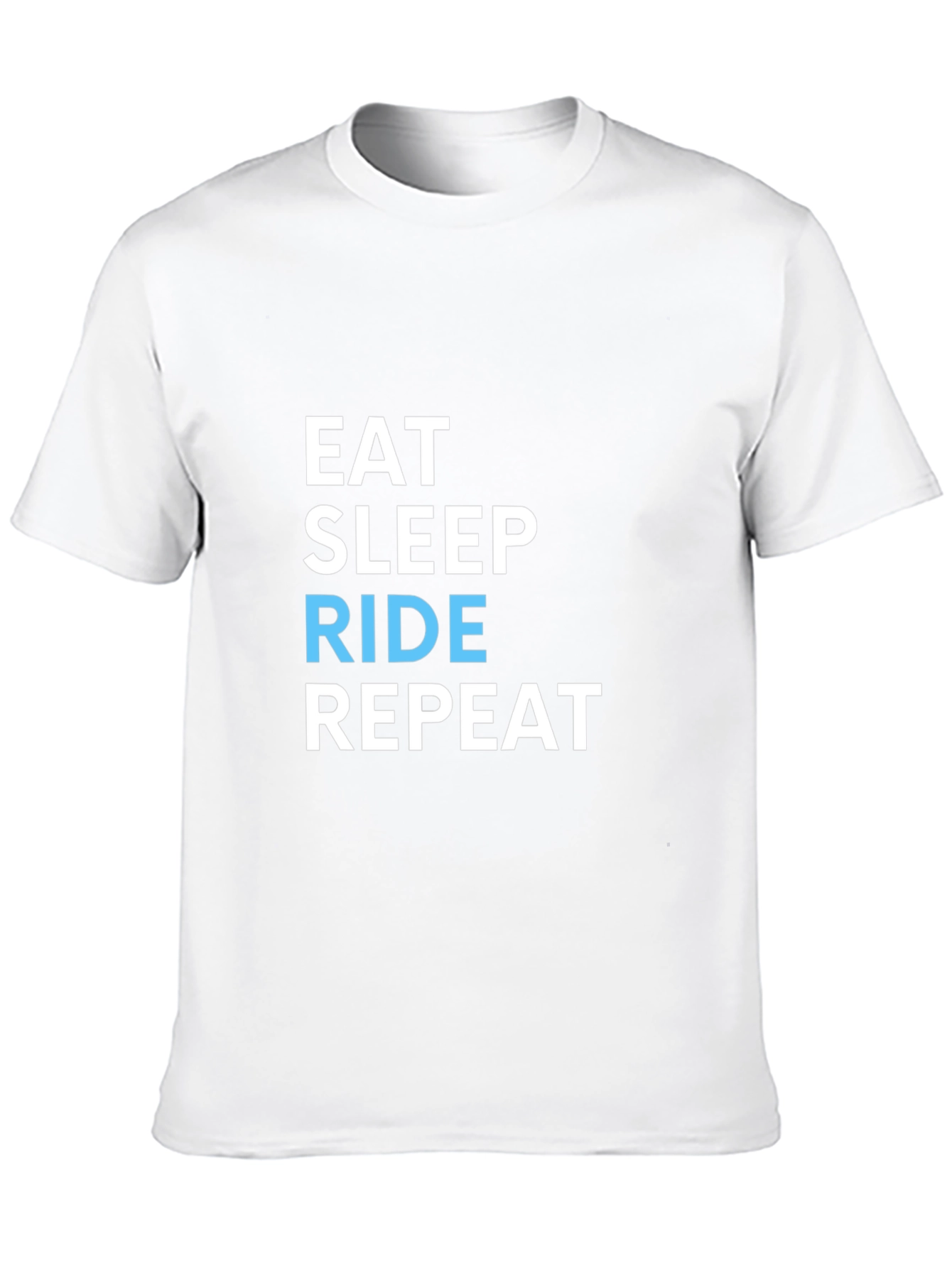 Eat Sleep Ride Repeat Black Graphic T-Shirt