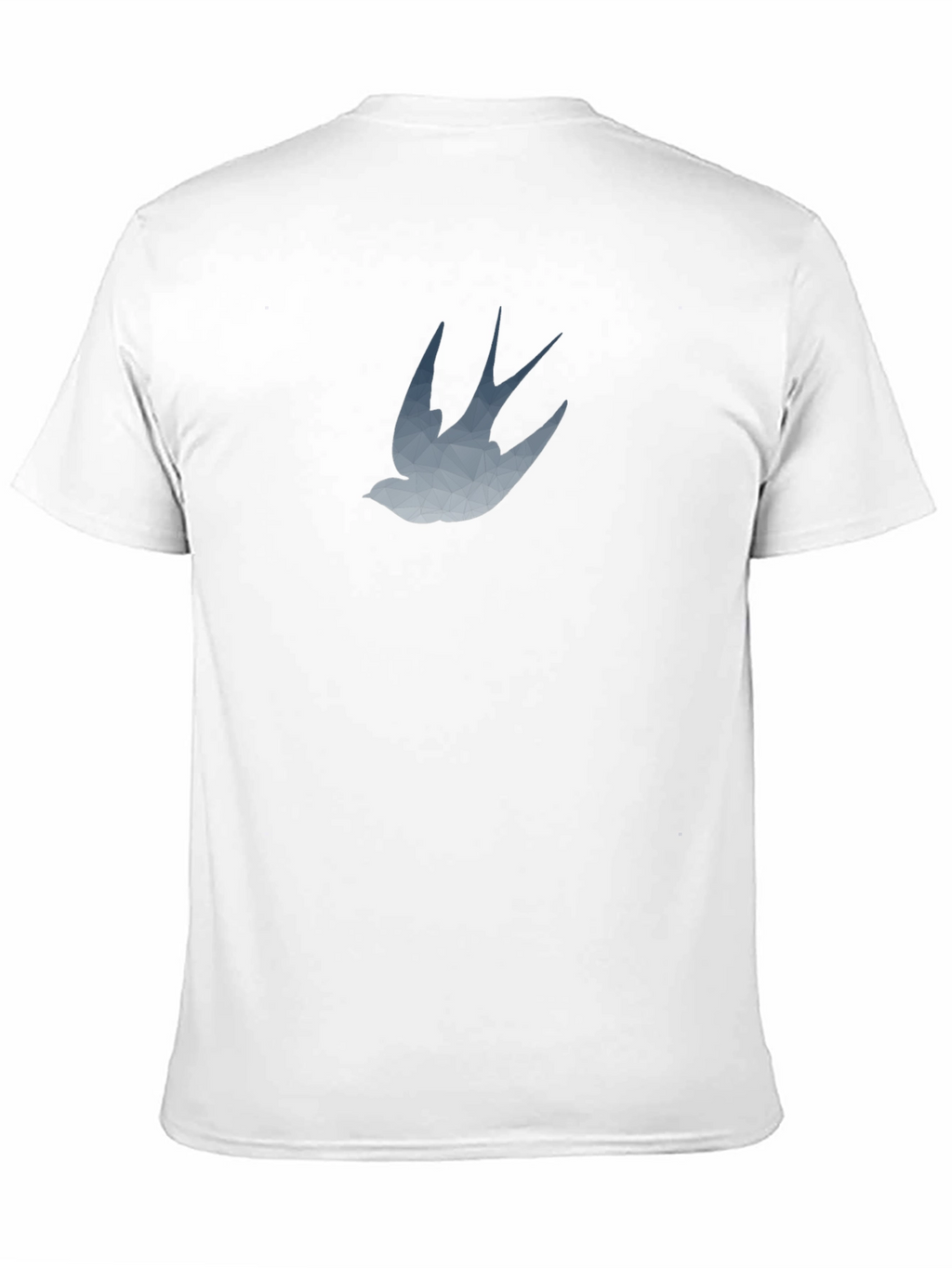 Stylish Black T-Shirt with Swallow Graphic Print