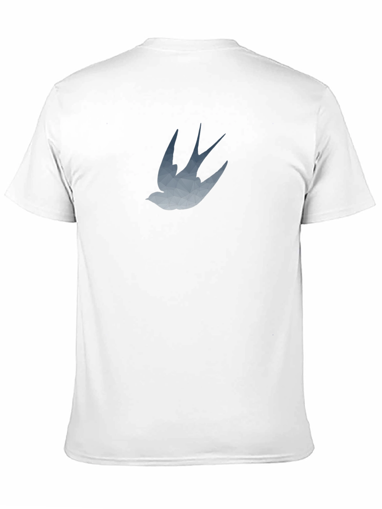 Stylish Black T-Shirt with Swallow Graphic Print