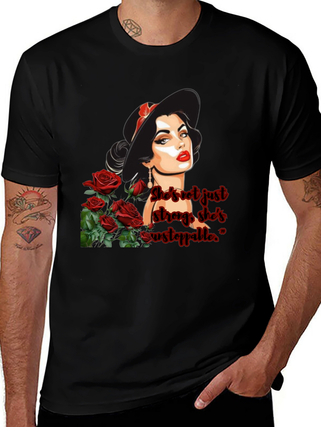 Woman & Roses Graphic Tee