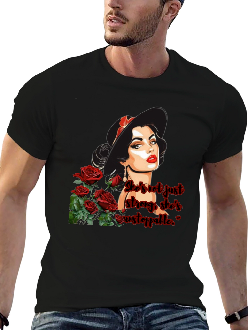 Woman & Roses Graphic Tee