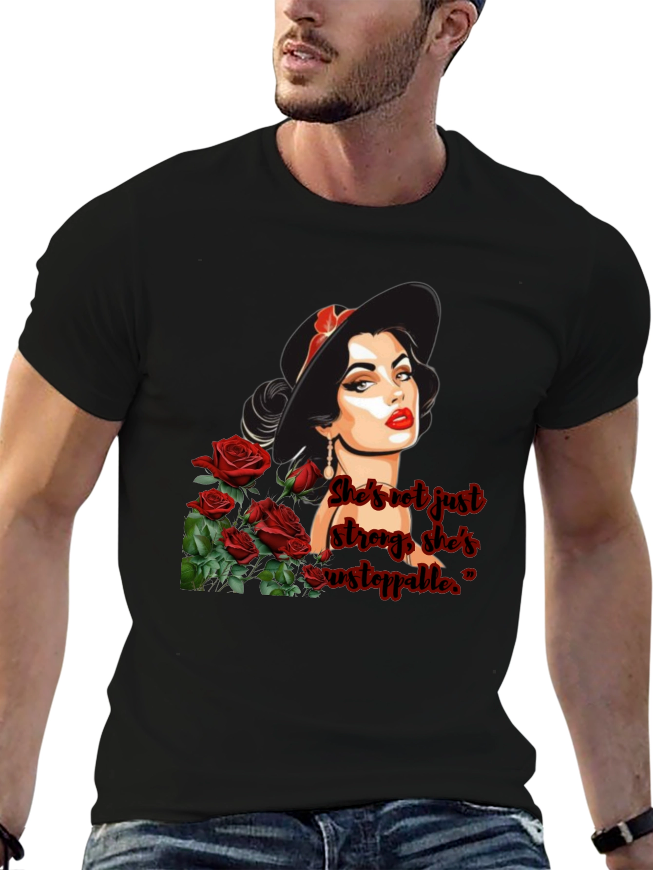 Woman & Roses Graphic Tee