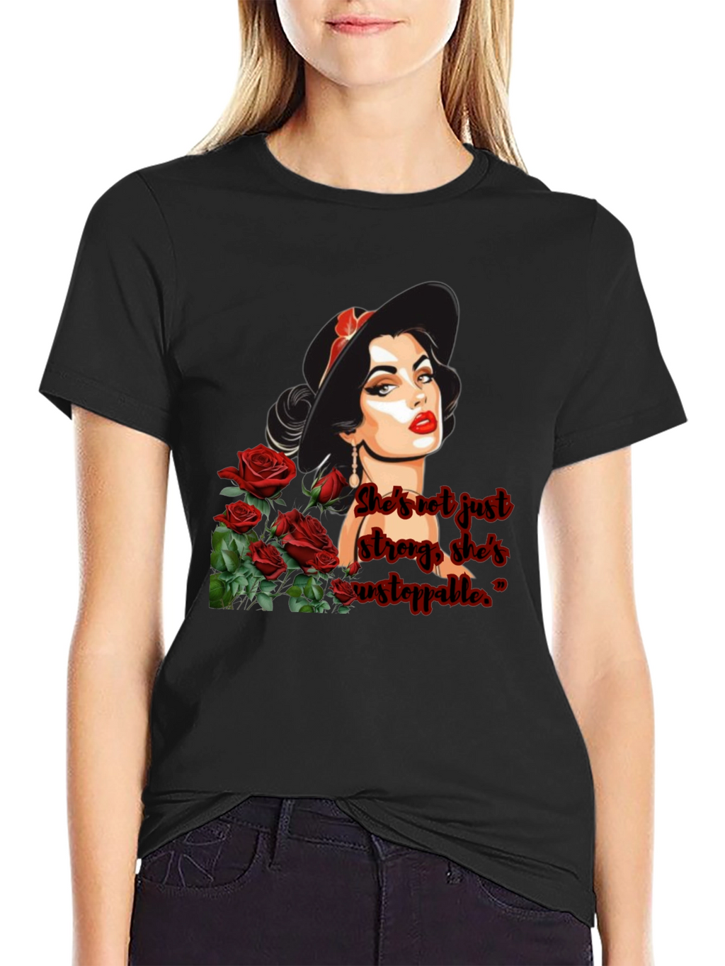 Woman & Roses Graphic Tee