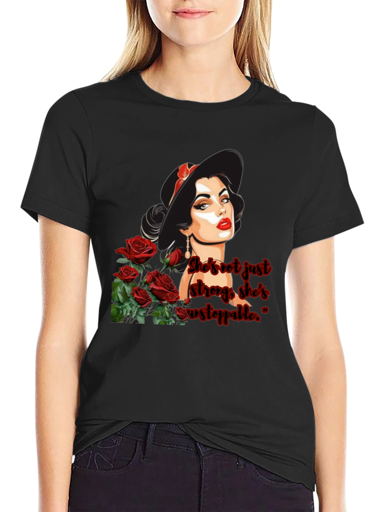 Woman & Roses Graphic Tee