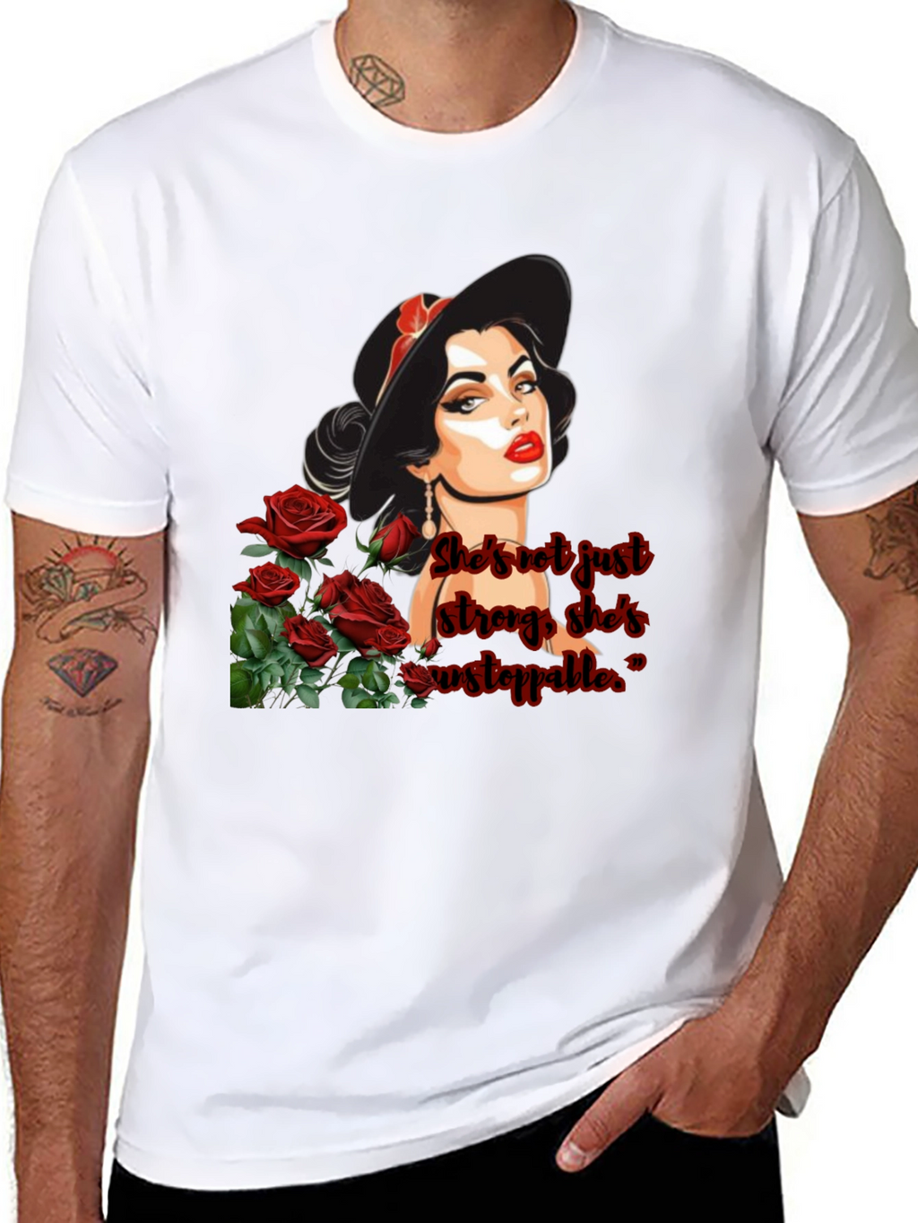 Woman & Roses Graphic Tee