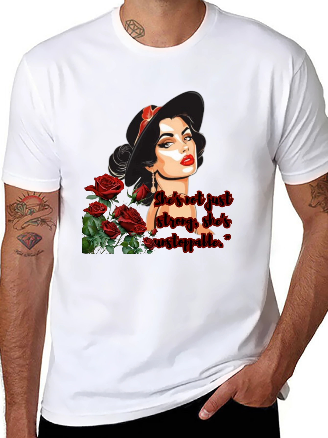 Woman & Roses Graphic Tee