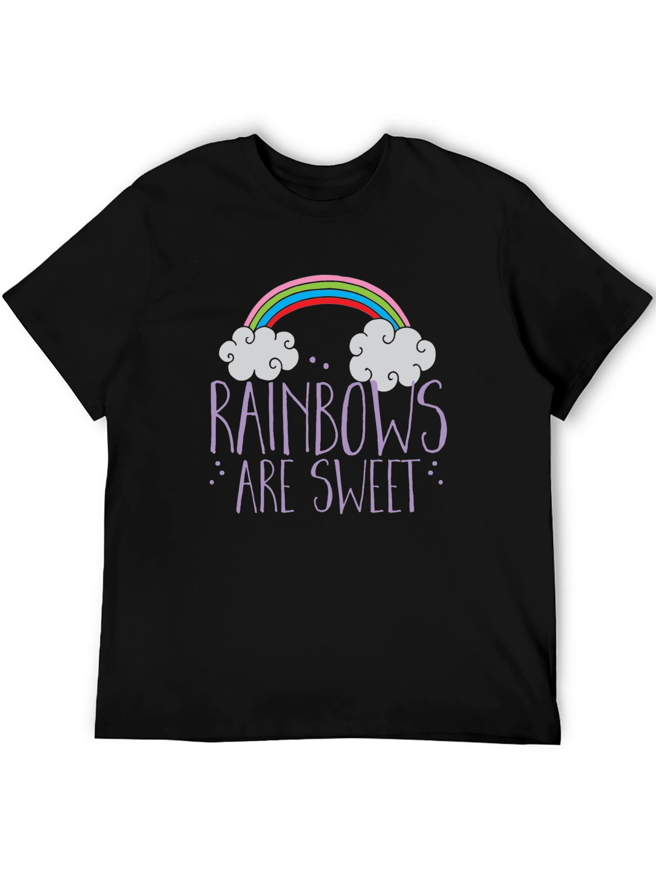 Rainbows Are Sweet Graphic Tee - Trendy Unisex T-Shirt