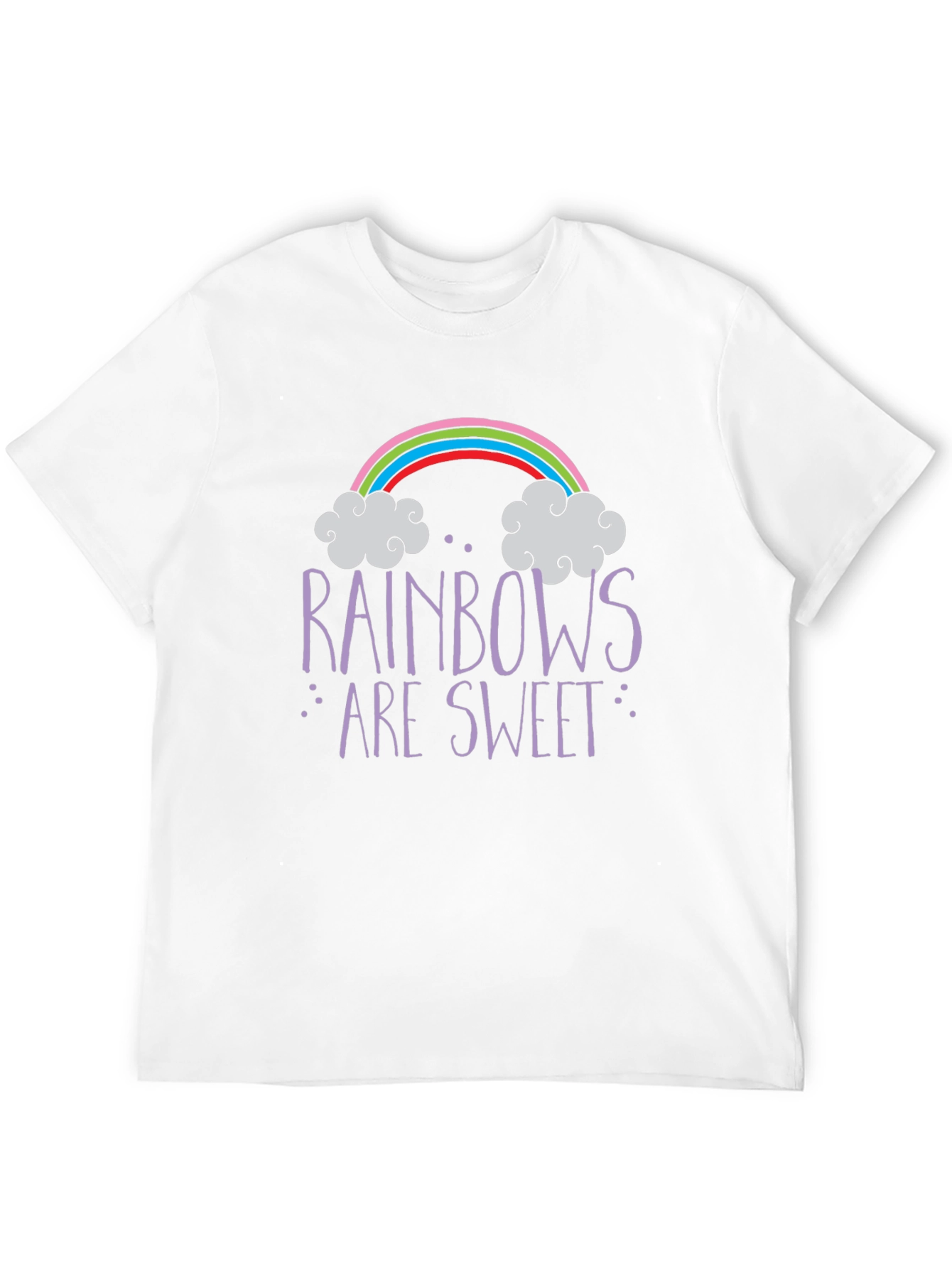 Rainbows Are Sweet Graphic Tee - Trendy Unisex T-Shirt