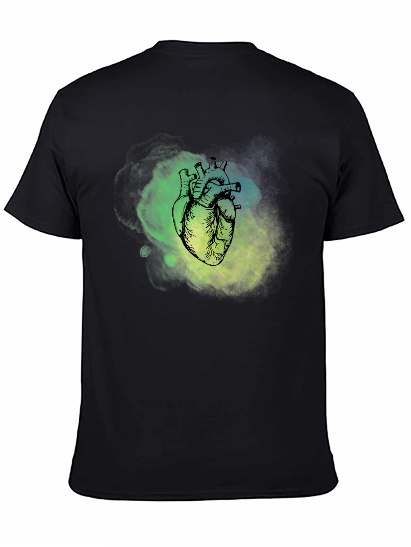 Anatomical Heart Graphic T-Shirt - Black