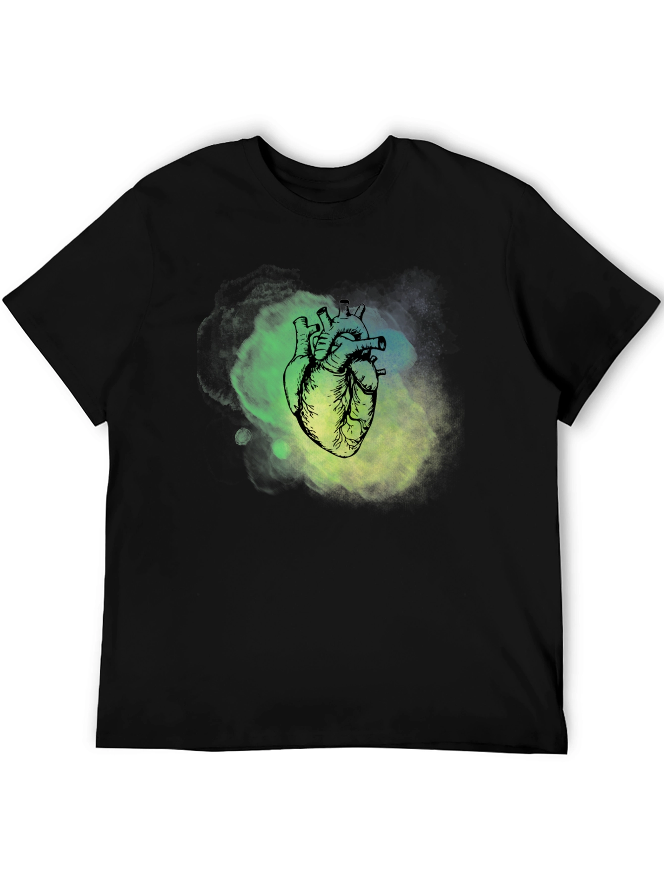Anatomical Heart Graphic T-Shirt - Black