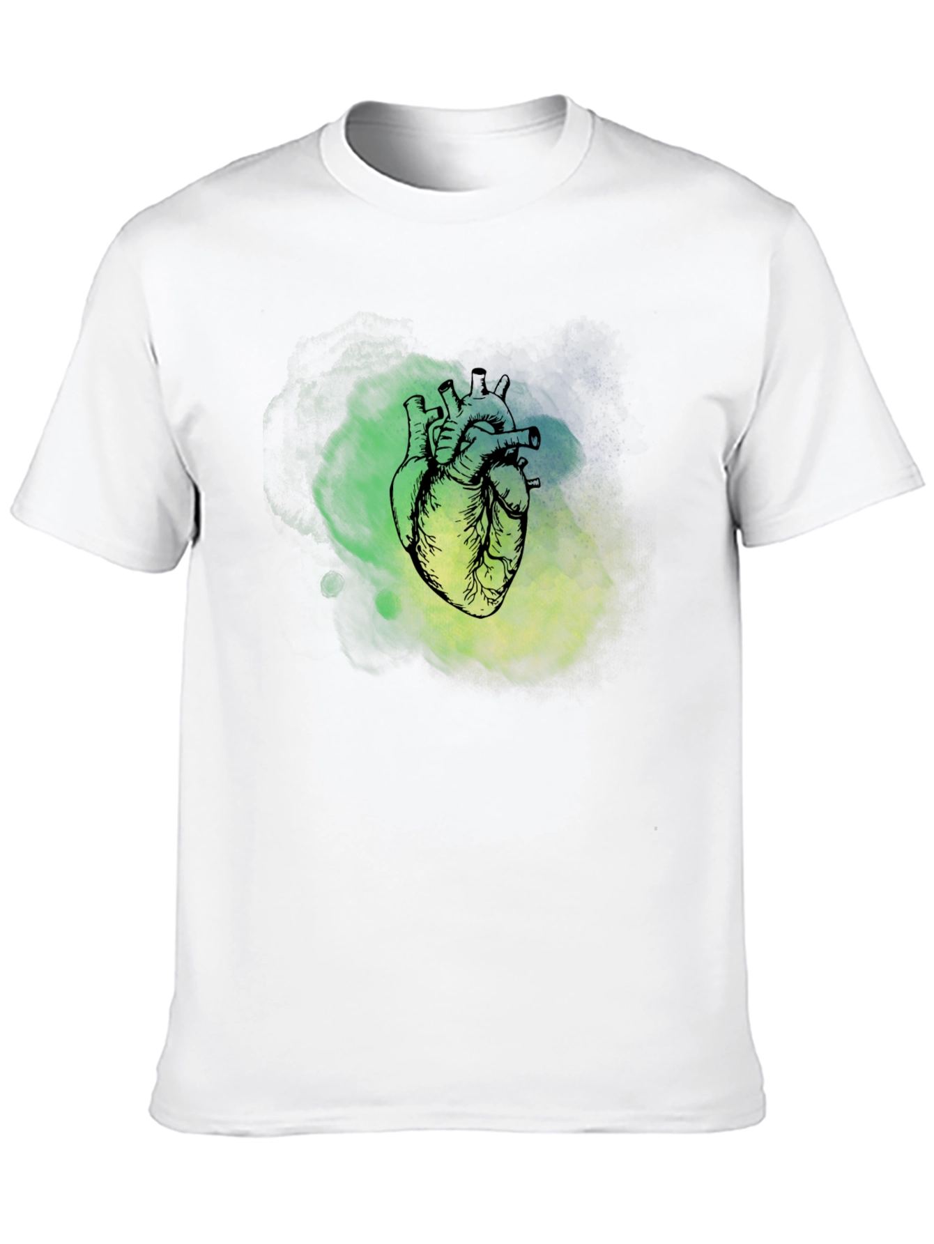 Anatomical Heart Graphic T-Shirt - Black