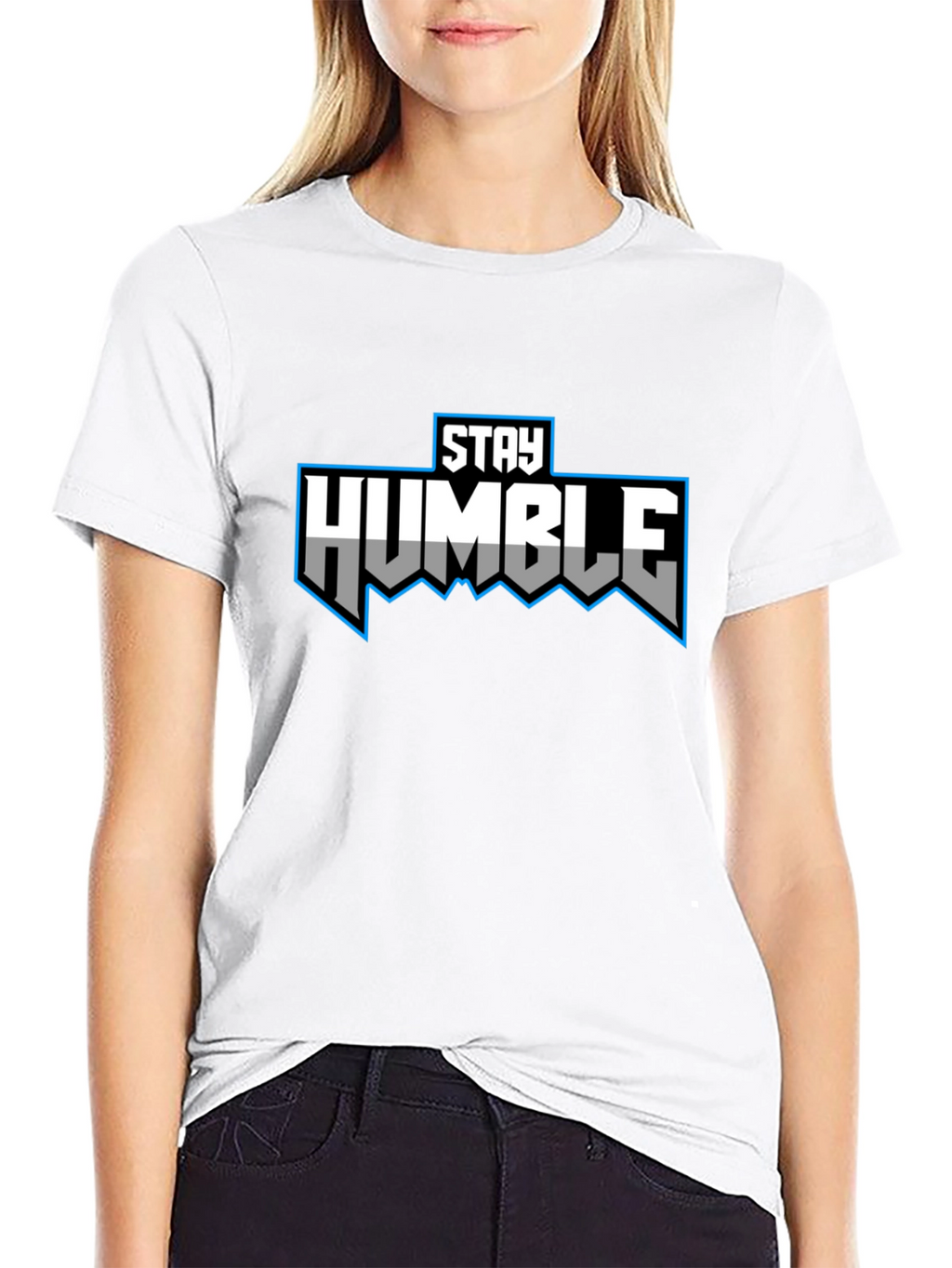 Stay Humble Graphic Tee - Black Short Sleeve