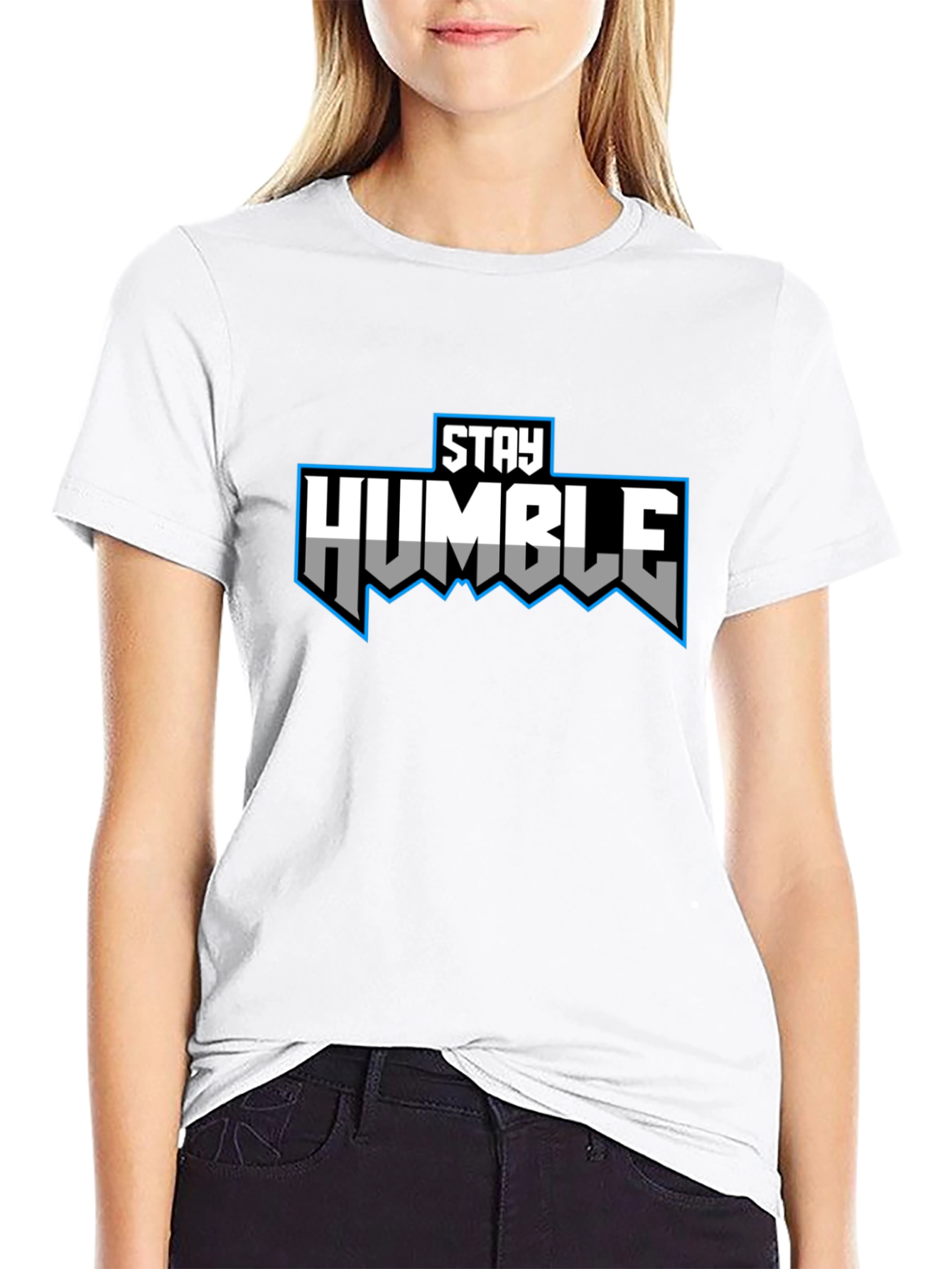 Stay Humble Graphic Tee - Black Short Sleeve